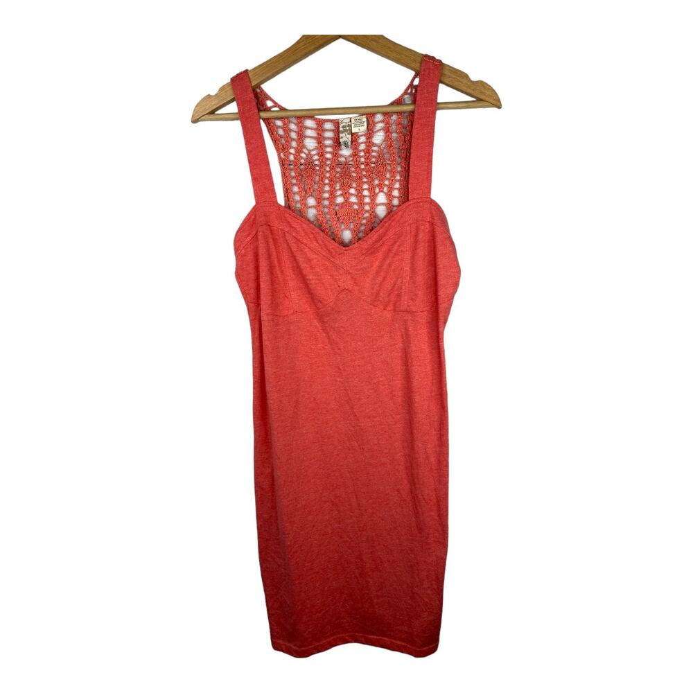 Element Large Womens Sleeveless Crochet Back Boho Mini Dress Bohemian Beachy